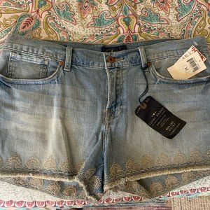 NWT Vintage Lucky Brand Embroidered Boho shorts